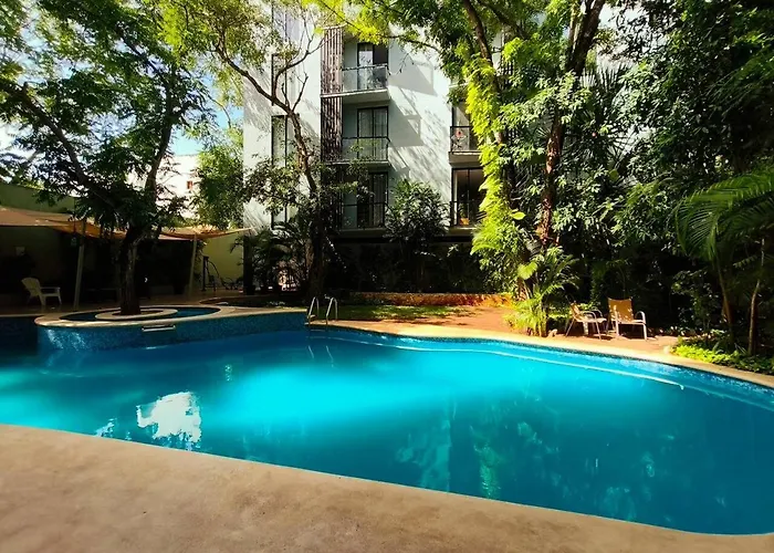 Apartment Quiet 2br Haven With Worspace Surrounded By Nature Playa del Carmen